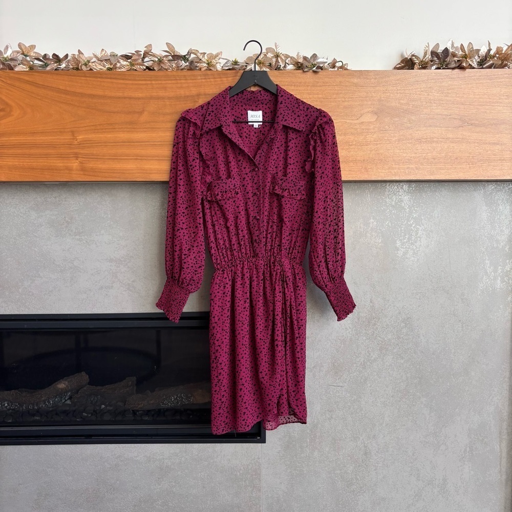 MISA LOS ANGELES Yolanda Ruffle Mini Dress, Size XS